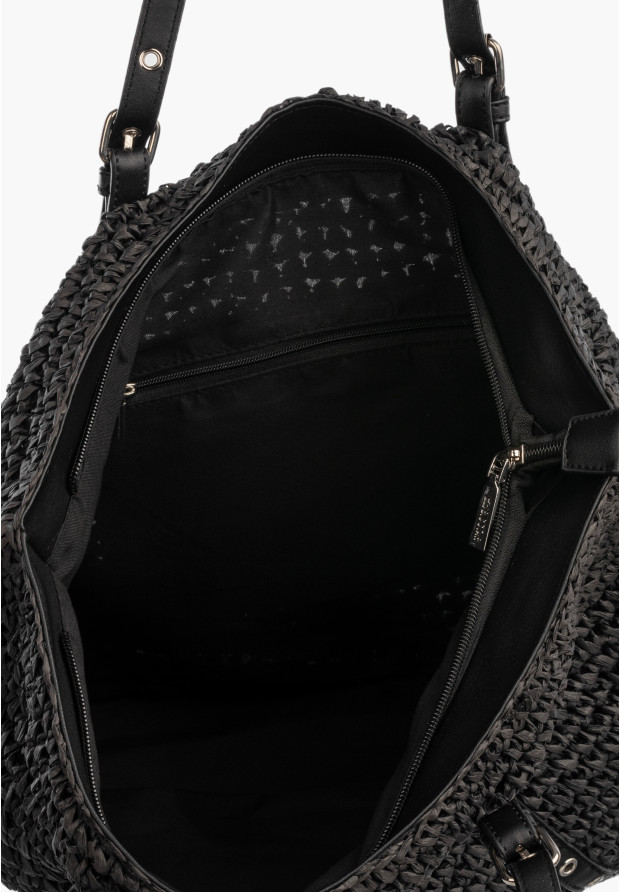 Torba Damska BIG STAR Klasyczna Torebka Pleciona Czarna JJ574096