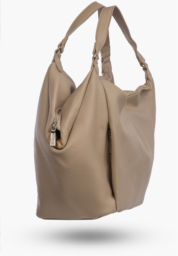 Torba Damska BIG STAR Torebka Shopperka Na Ramię Beżowa RR574047