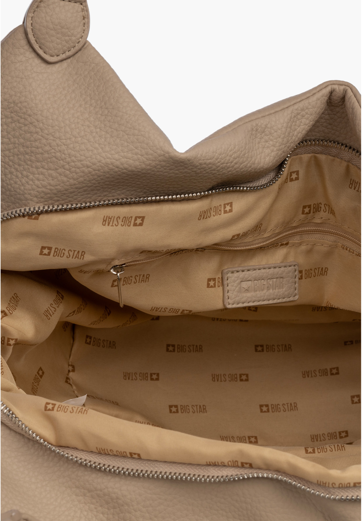 Torba Damska BIG STAR Torebka Shopperka Na Ramię Beżowa RR574047