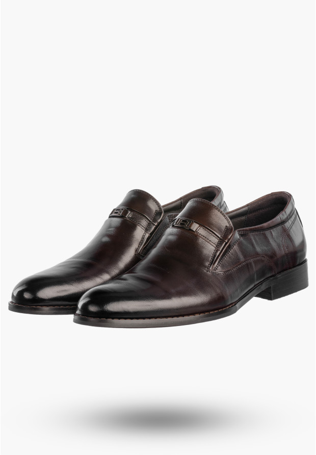 Buty Męskie JOHN DOUBARE Skórzane Półbuty Brązowe C253-A114-A02