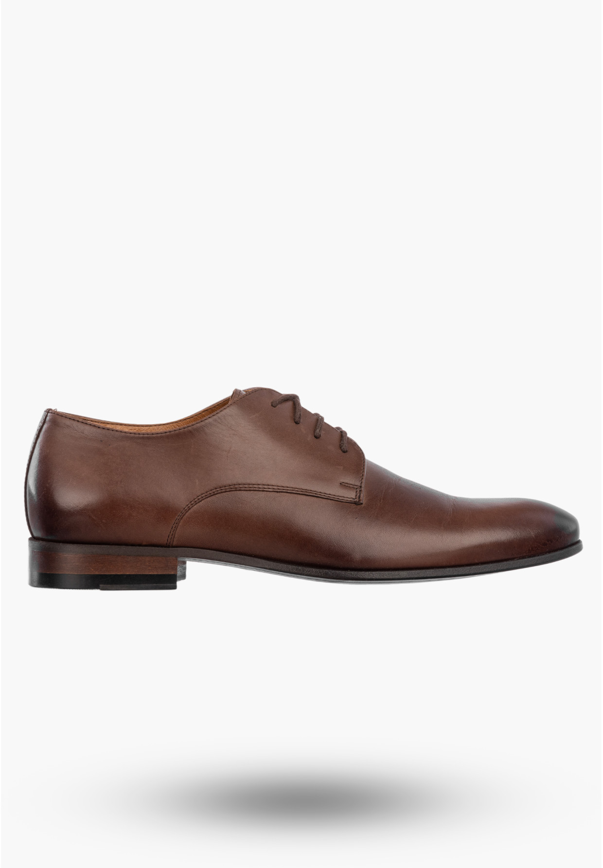Półbuty Wizytowe Męskie Skórzane Buty Eleganckie Brązowe Domeno