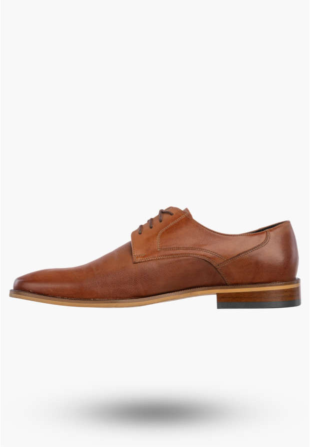 Półbuty Wizytowe Męskie Skórzane Buty Eleganckie Klasyczne Brązowe AGDA