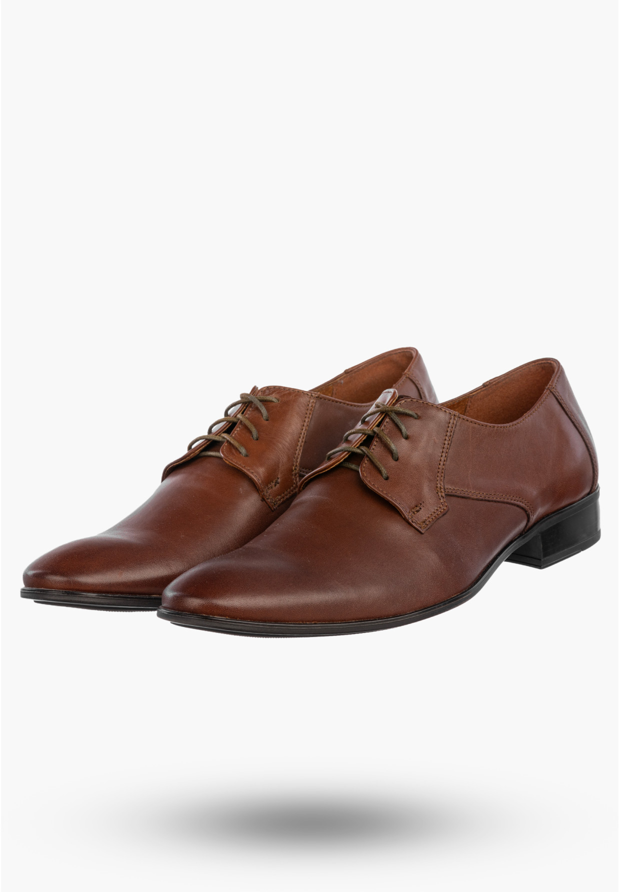 Półbuty Wizytowe Męskie Skórzane Buty Eleganckie Klasyczne Brązowe Madej