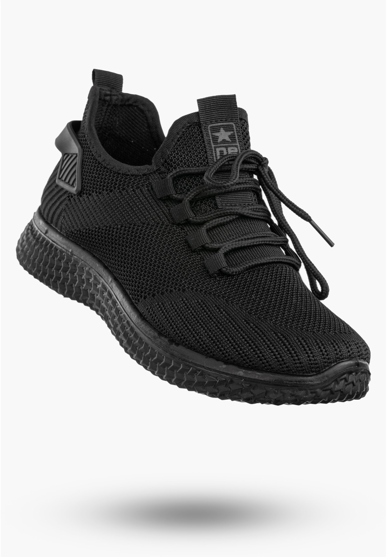 Sneakersy Damskie Wsuwane Buty Sportowe Lekkie Czarne News 21TX02-3634