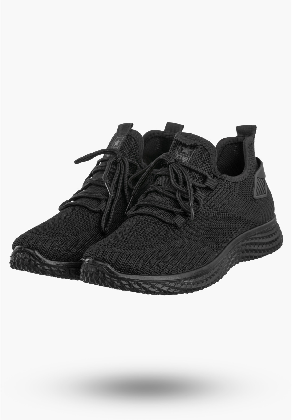 Sneakersy Damskie Wsuwane Buty Sportowe Lekkie Czarne News 21TX02-3634