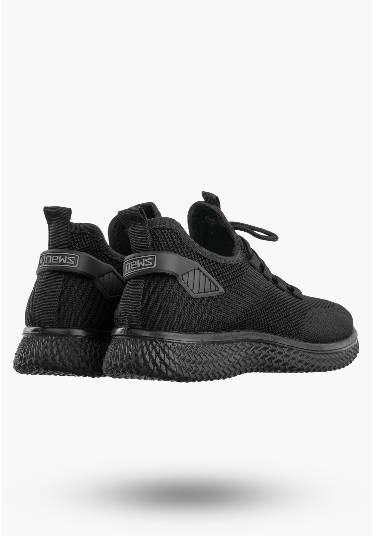 Sneakersy Damskie Wsuwane Buty Sportowe Lekkie Czarne News 21TX02-3634