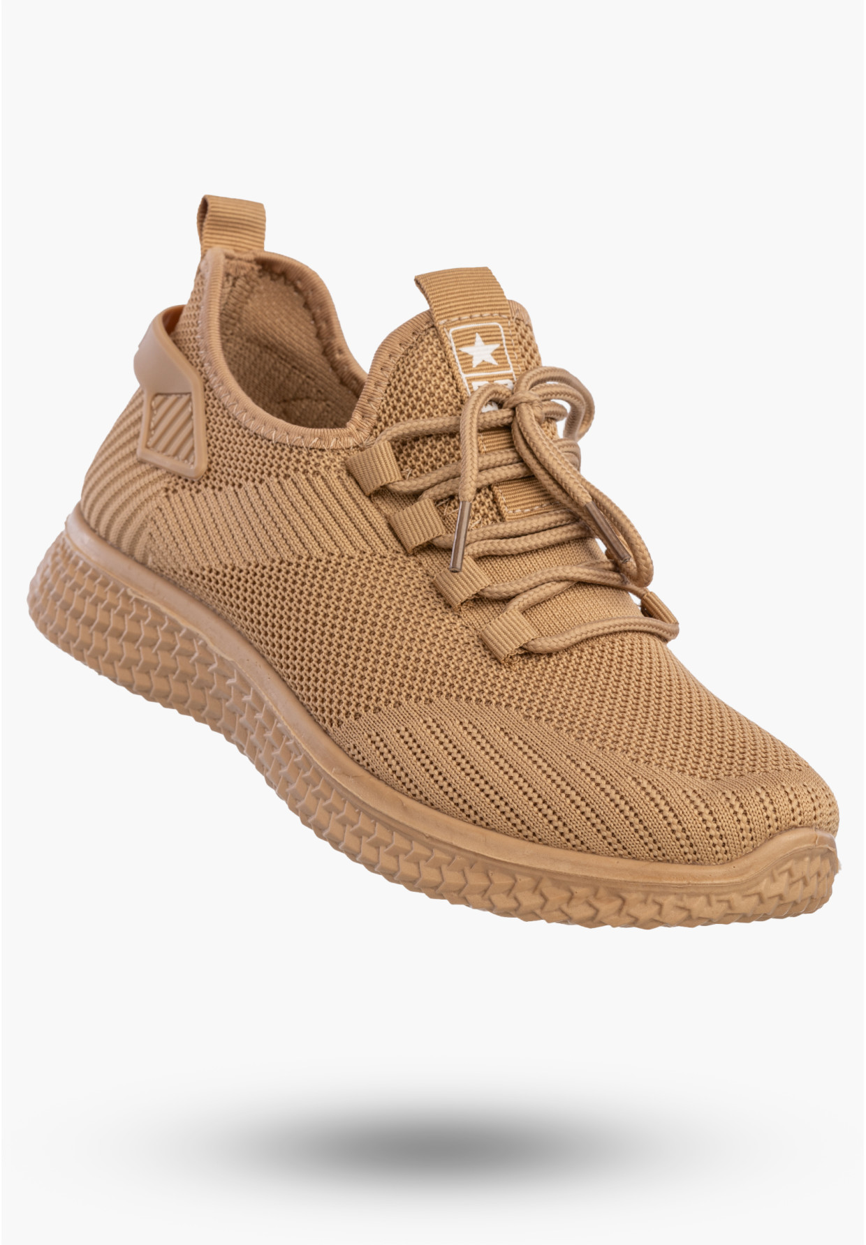 Sneakersy Damskie Wsuwane Buty Sportowe Lekkie Beżowe News 21TX02-3634