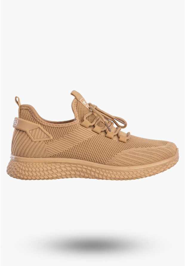 Sneakersy Damskie Wsuwane Buty Sportowe Lekkie Beżowe News 21TX02-3634