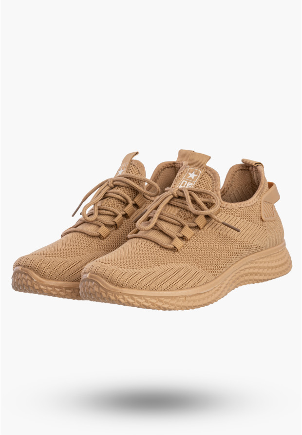 Sneakersy Damskie Wsuwane Buty Sportowe Lekkie Beżowe News 21TX02-3634