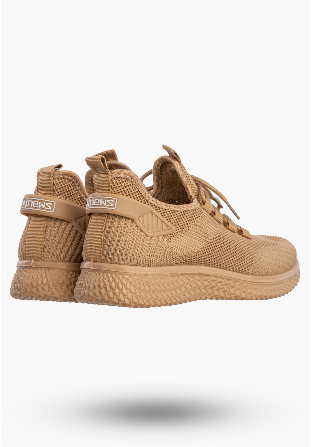 Sneakersy Damskie Wsuwane Buty Sportowe Lekkie Beżowe News 21TX02-3634
