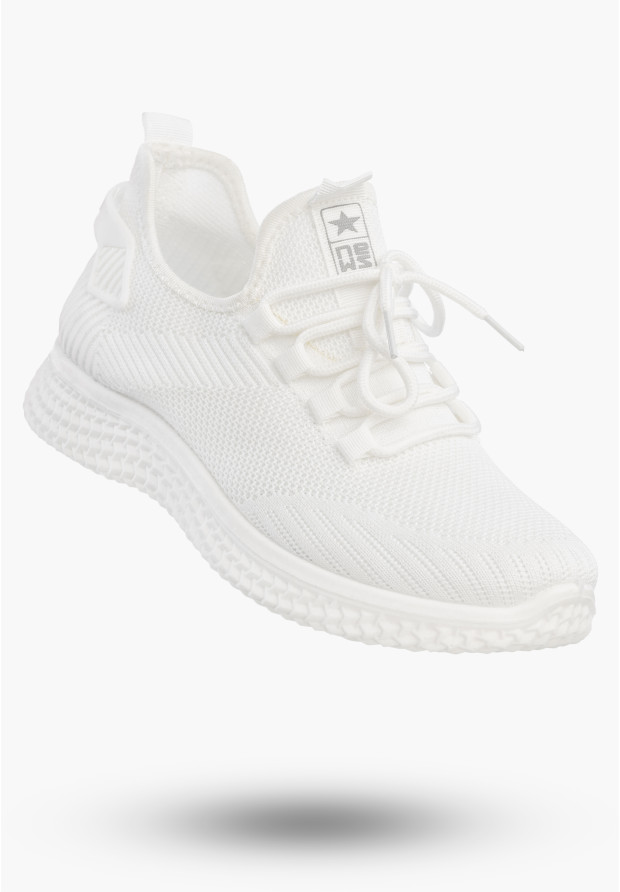 Białe sneakersy damskie NEWS lekkie buty sportowe