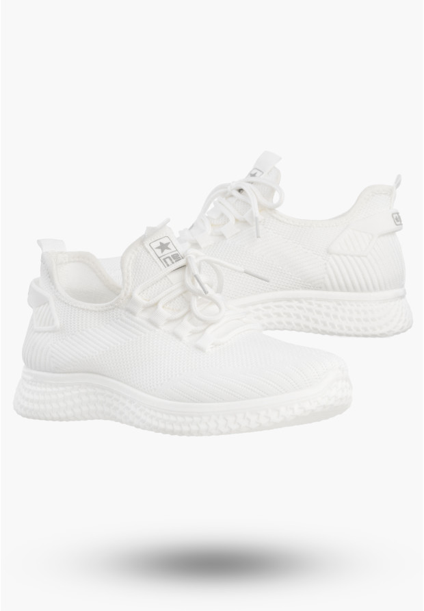 Sneakersy Damskie Wsuwane Buty Sportowe Lekkie Białe News 21TX02-3634