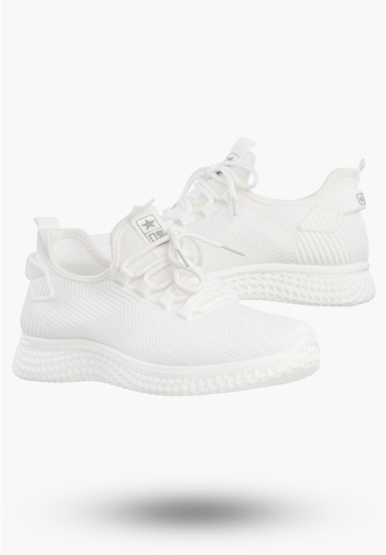 Sneakersy Damskie Wsuwane Buty Sportowe Lekkie Białe News 21TX02-3634