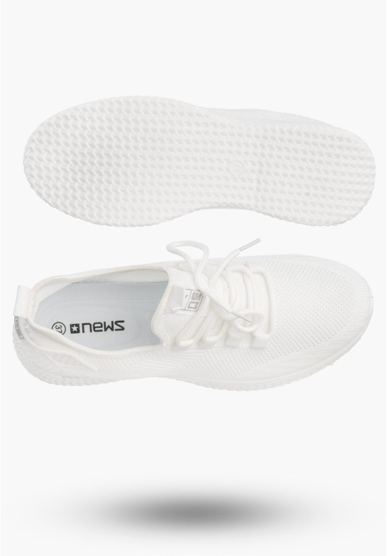 Sneakersy Damskie Wsuwane Buty Sportowe Lekkie Białe News 21TX02-3634