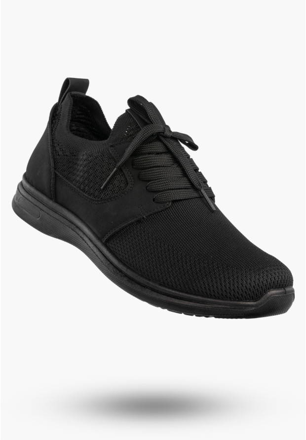 Czarne męskie buty sportowe NEWS lekkie sneakersy