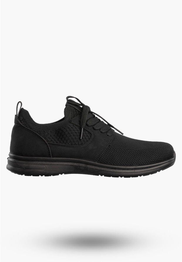 Sneakersy Męskie Wsuwane Buty Sportowe Lekkie Czarne NEWS 26MN02-174
