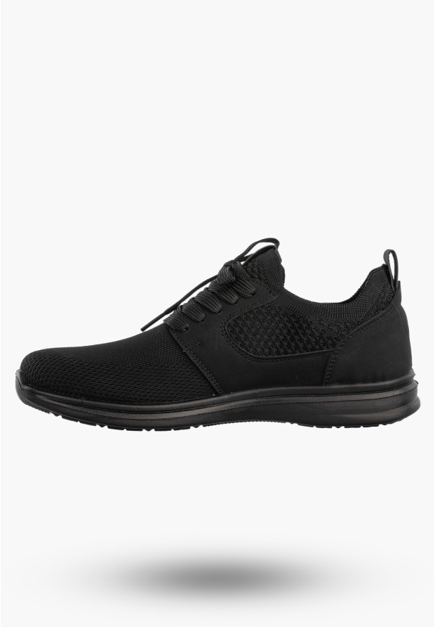 Sneakersy Męskie Wsuwane Buty Sportowe Lekkie Czarne NEWS 26MN02-174