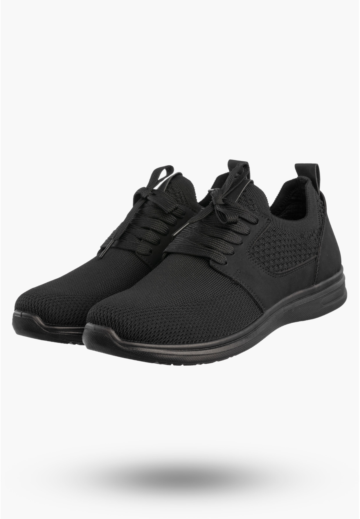 Sneakersy Męskie Wsuwane Buty Sportowe Lekkie Czarne NEWS 26MN02-174