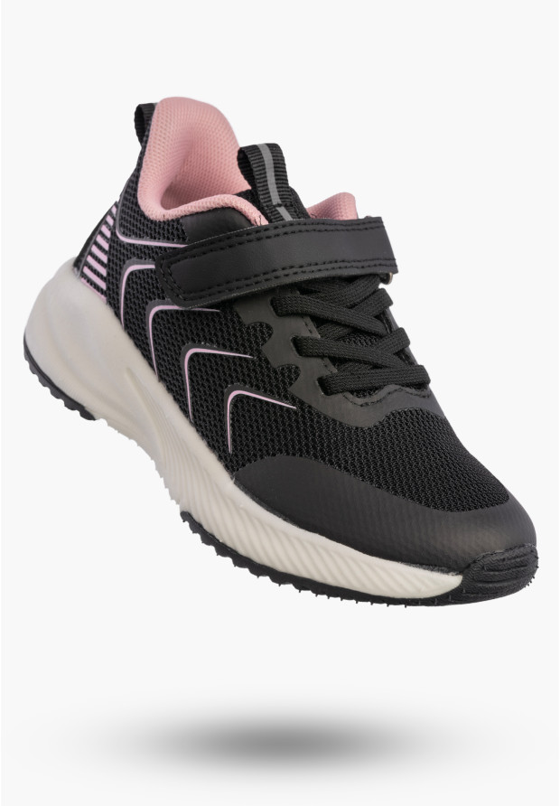 Dziecięce sneakersy APAWWA czarne z różem