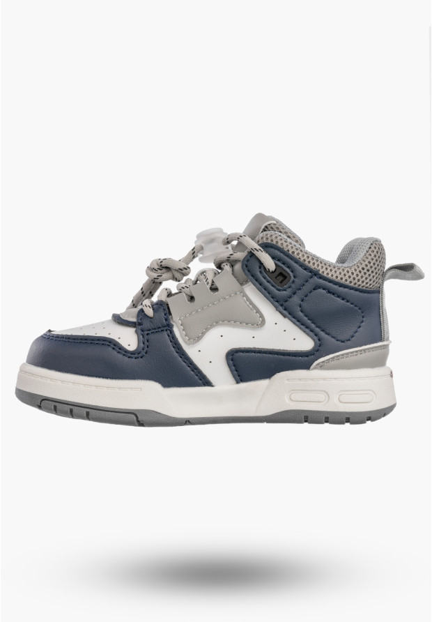 Sneakersy Dziecięce Ekoskóra Buty Sportowe Za Kostkę Granatowe APAWWA TC302