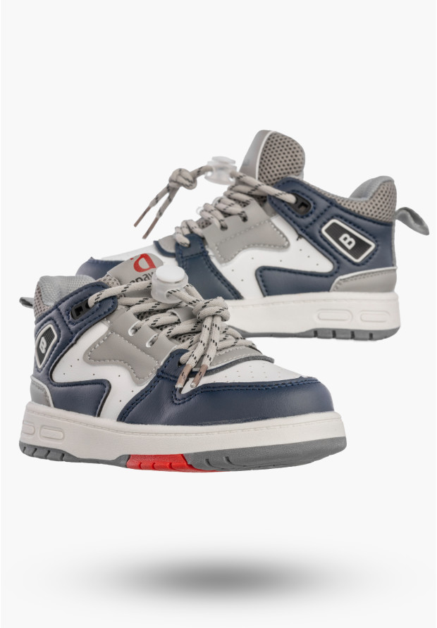 Sneakersy Dziecięce Ekoskóra Buty Sportowe Za Kostkę Granatowe APAWWA TC302