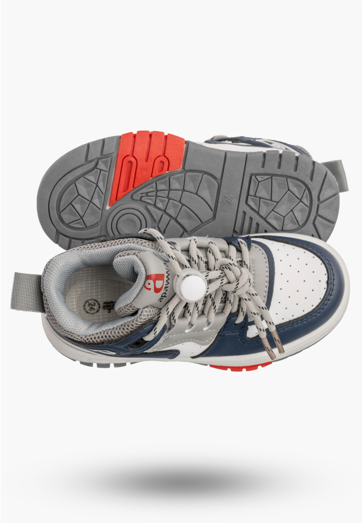Sneakersy Dziecięce Ekoskóra Buty Sportowe Za Kostkę Granatowe APAWWA TC302