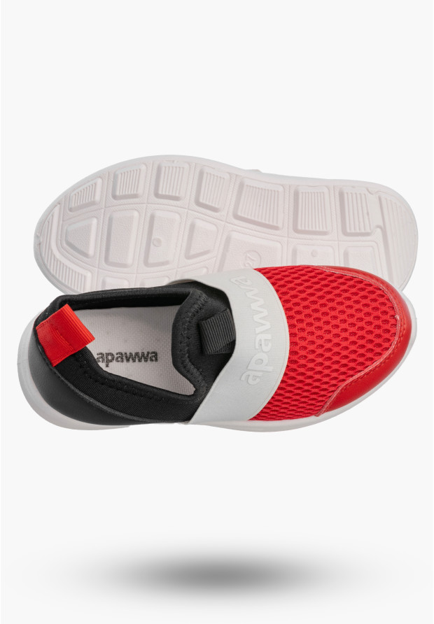 Sneakersy Dziecięce Wsuwane Buty Lekkie Sportowe Czerwone APAWWA ZC09/ZC10