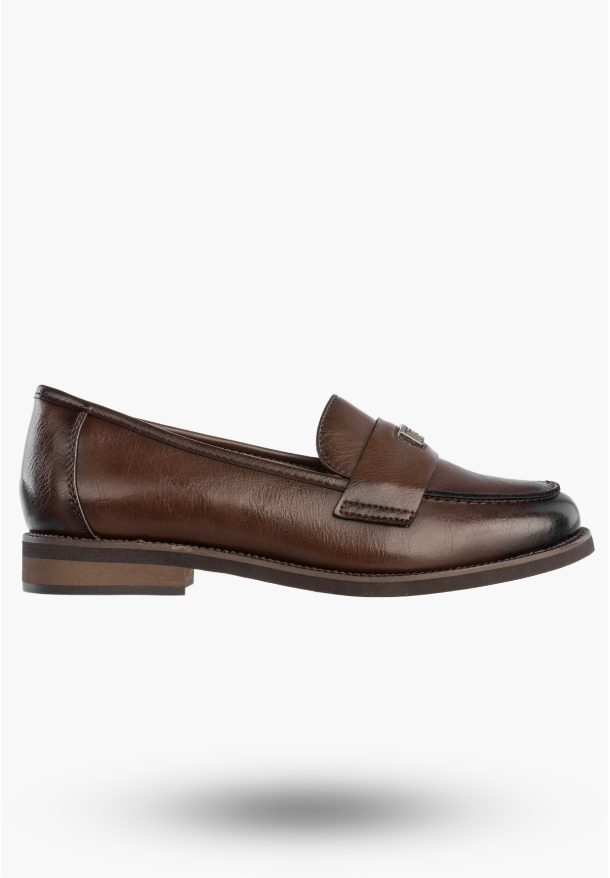 Mokasyny Damskie Skórzane Buty Eleganckie Loafersy Półbuty Brązowe Potocki 26-19465
