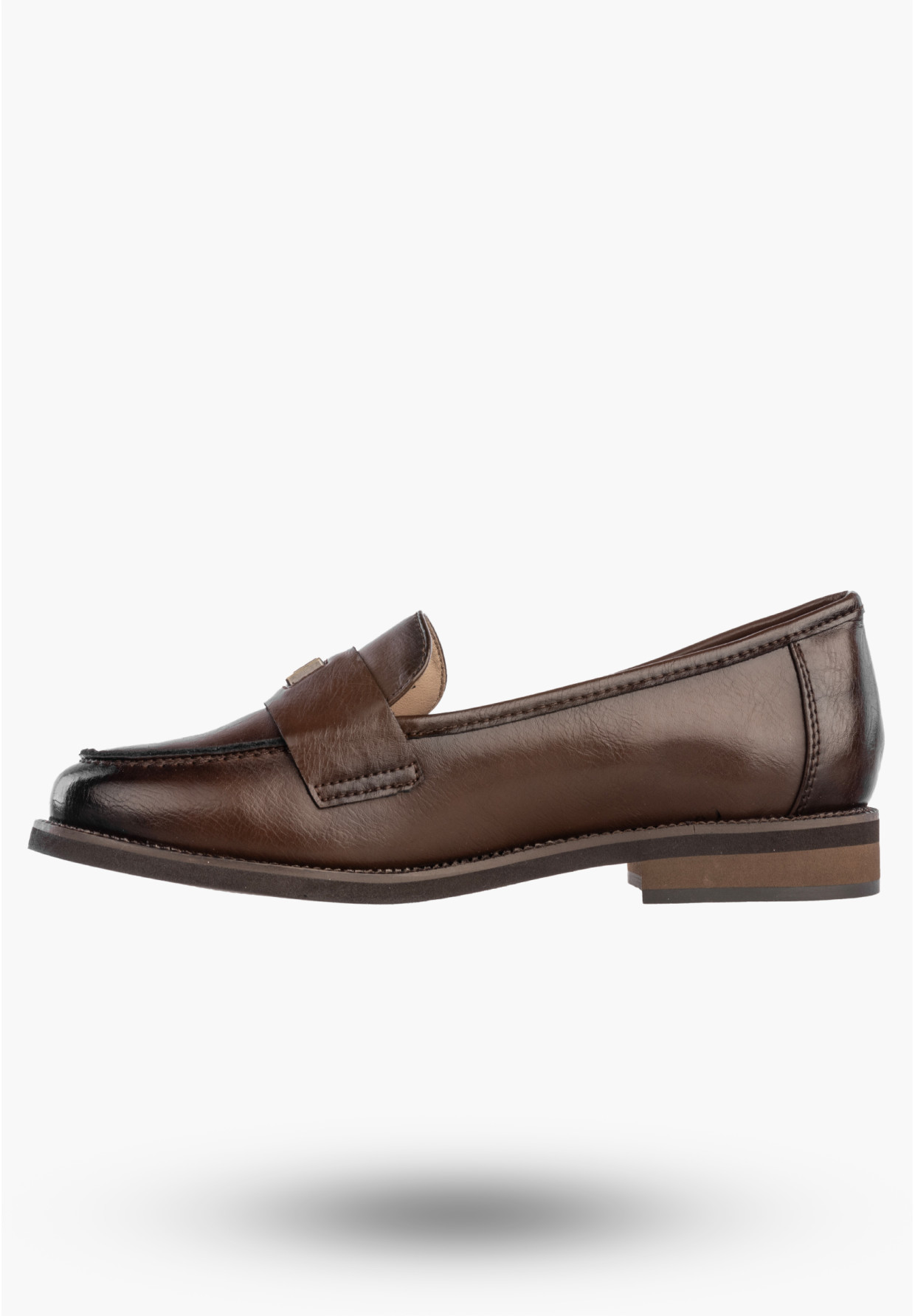 Mokasyny Damskie Skórzane Buty Eleganckie Loafersy Półbuty Brązowe Potocki 26-19465