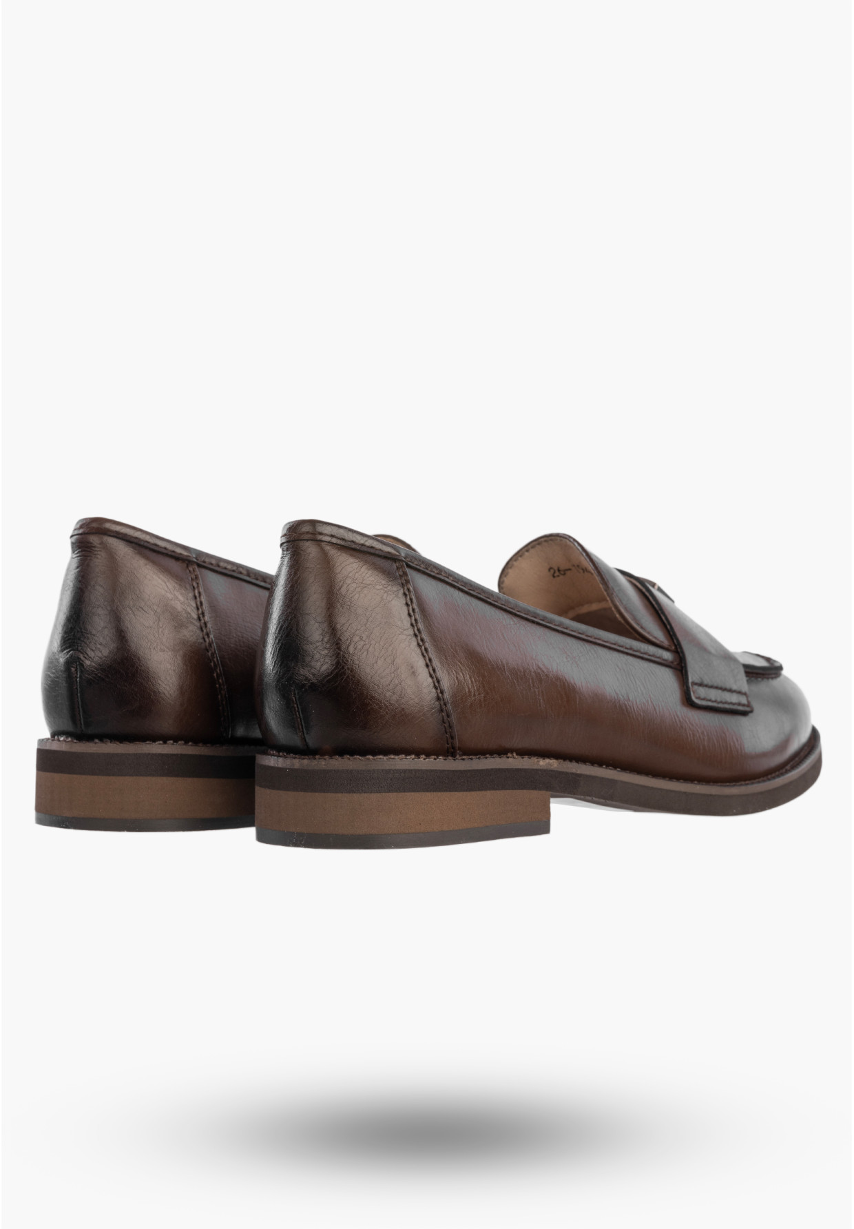 Mokasyny Damskie Skórzane Buty Eleganckie Loafersy Półbuty Brązowe Potocki 26-19465