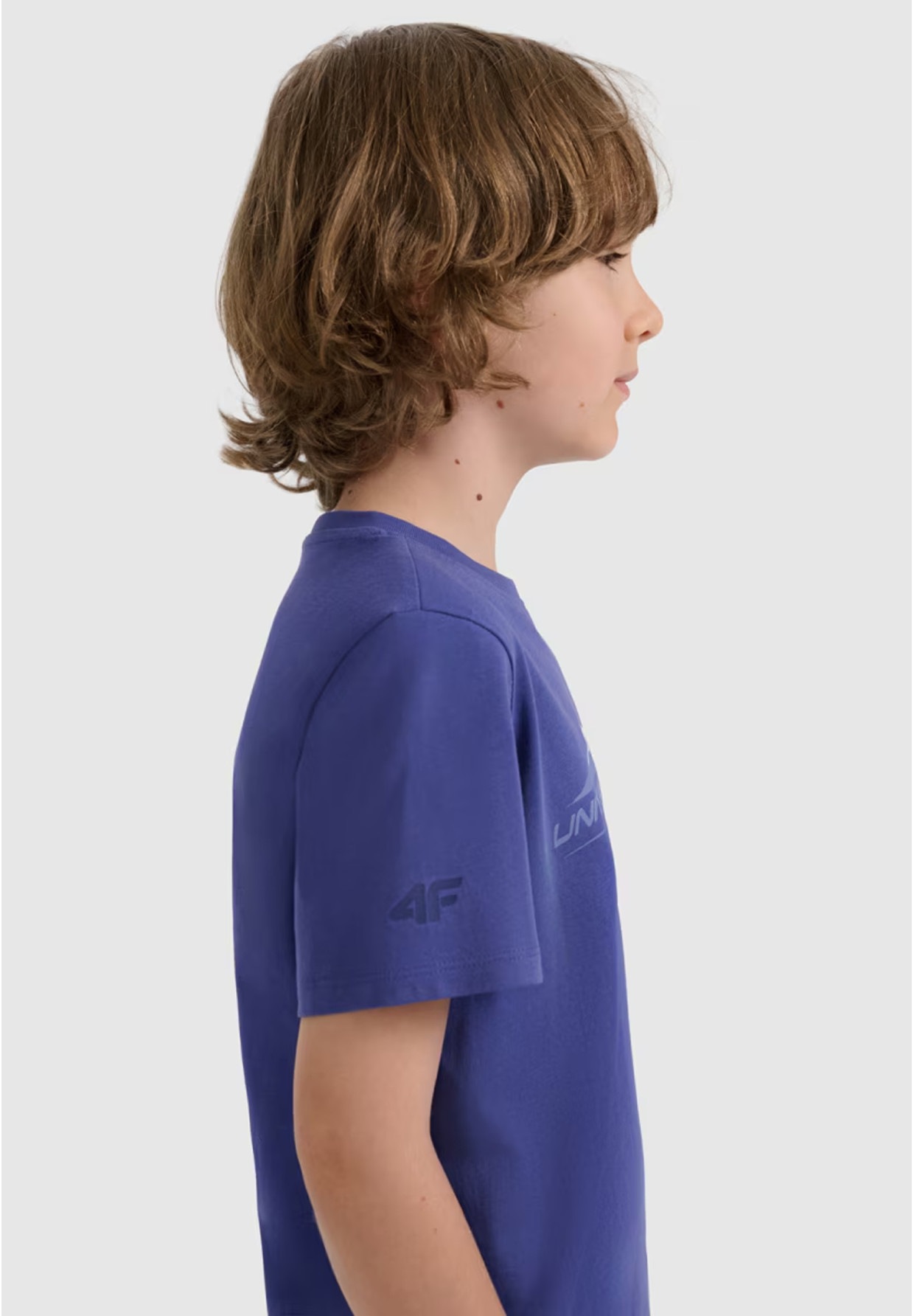 Koszulka Chłopięca 4F T-shirt Z Nadrukiem Granatowy 4FJWAW25TTSHM2404