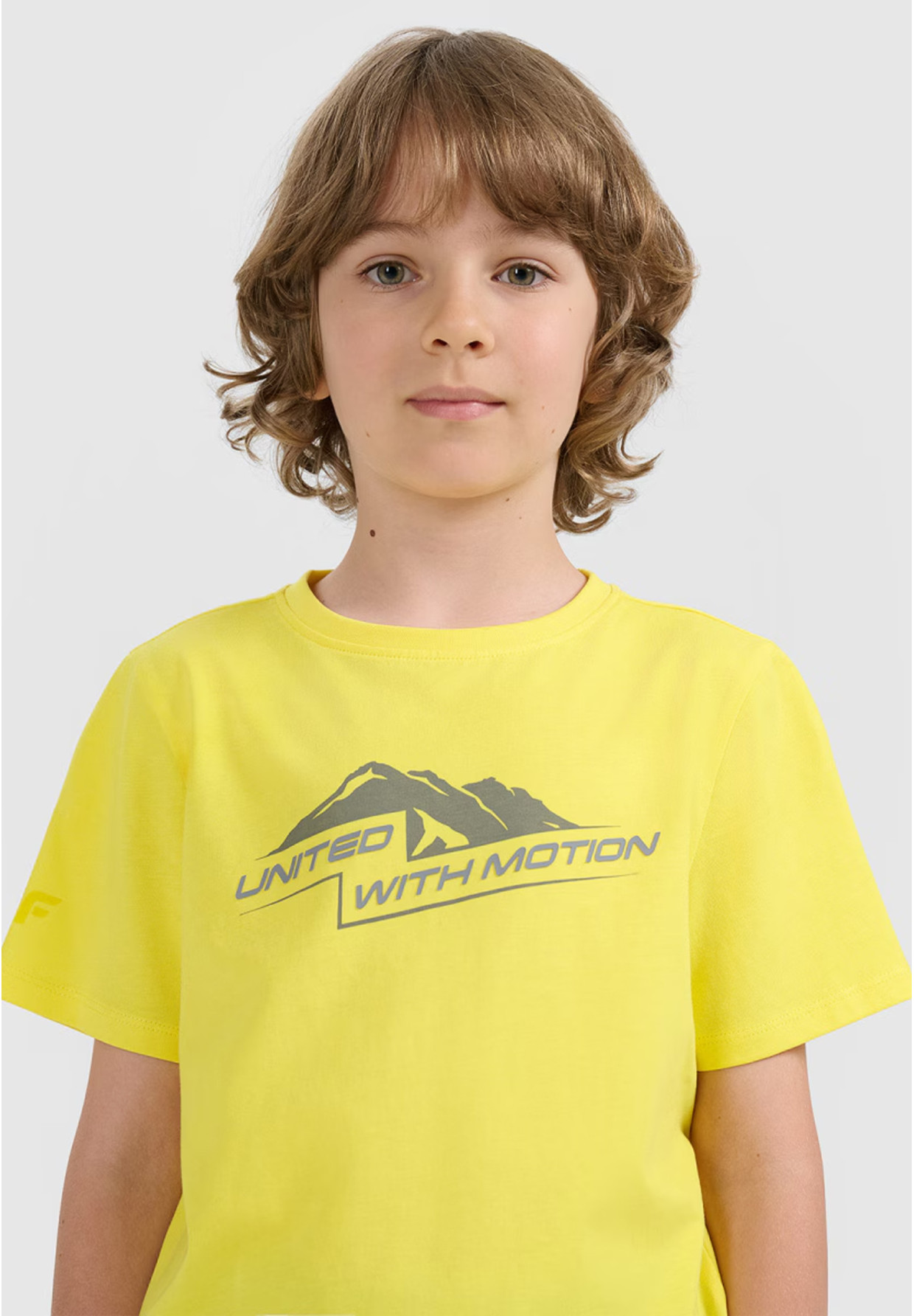 Koszulka Chłopięca 4F T-shirt Z Nadrukiem Żółty 4FJWAW25TTSHM2404