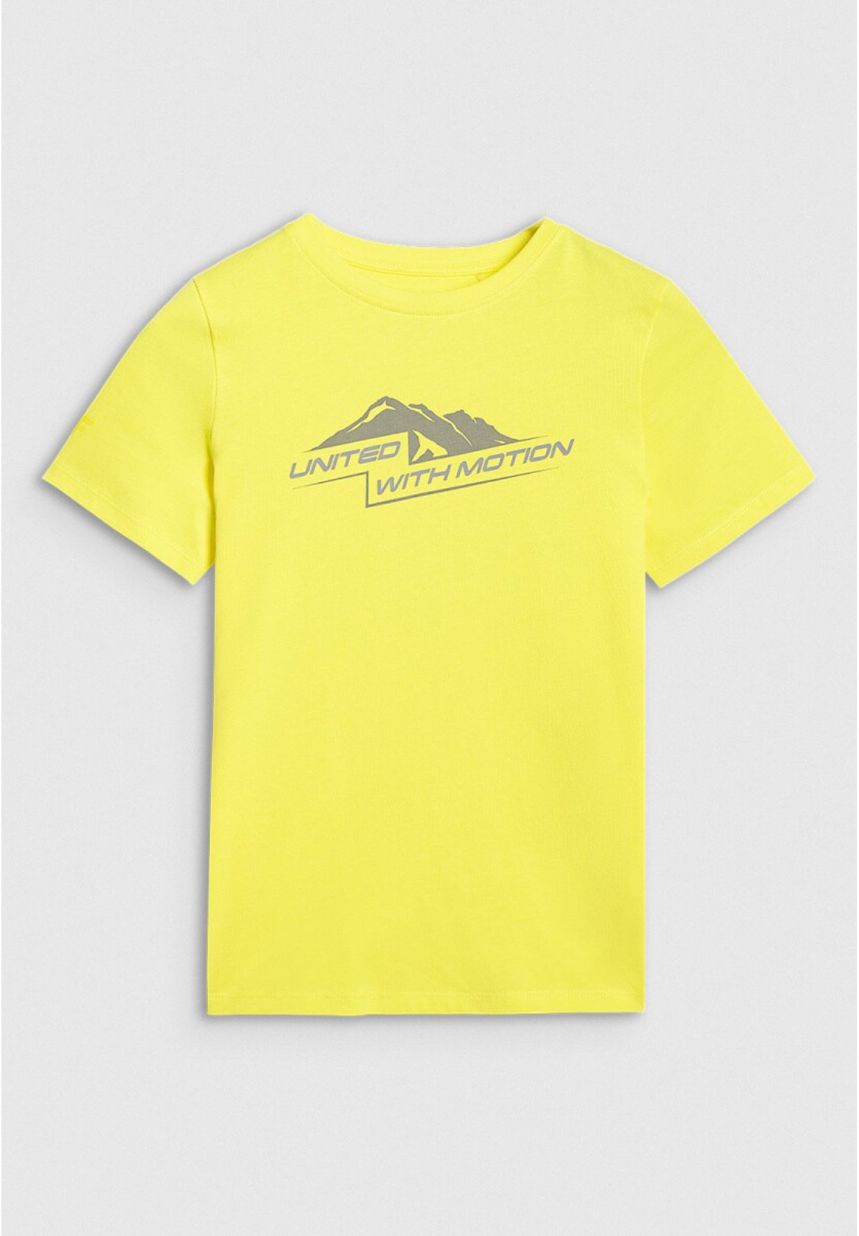 Koszulka Chłopięca 4F T-shirt Z Nadrukiem Żółty 4FJWAW25TTSHM2404