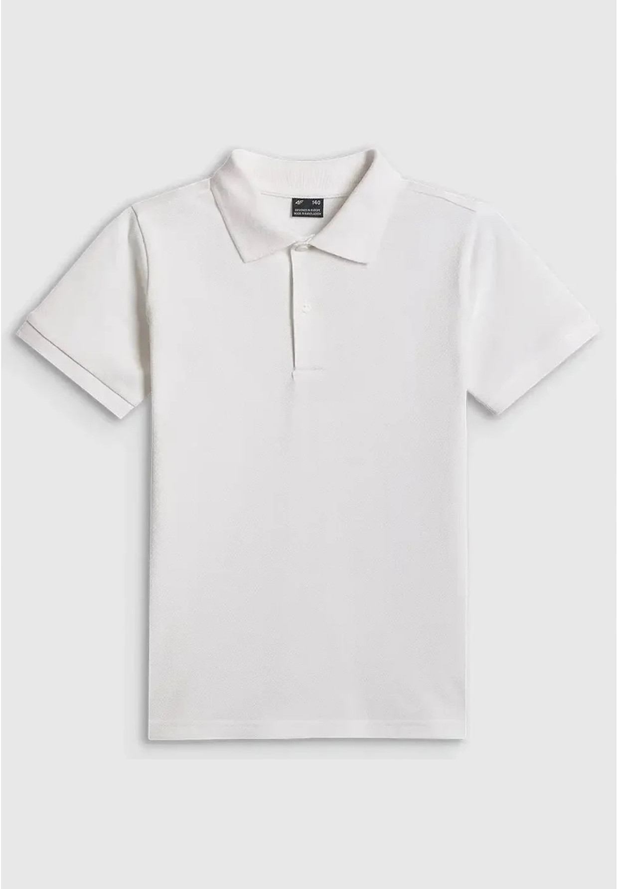 Koszulka Chłopięca 4F T-shirt Polo Z Kołnierzem Biały 4FJWSS26TPTSM662