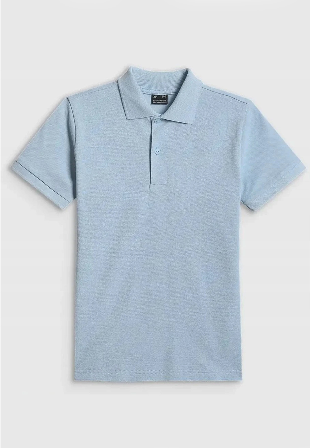 Koszulka Chłopięca 4F T-shirt Polo Z Kołnierzem Jasny Niebieski 4FJWSS26TPTSM662