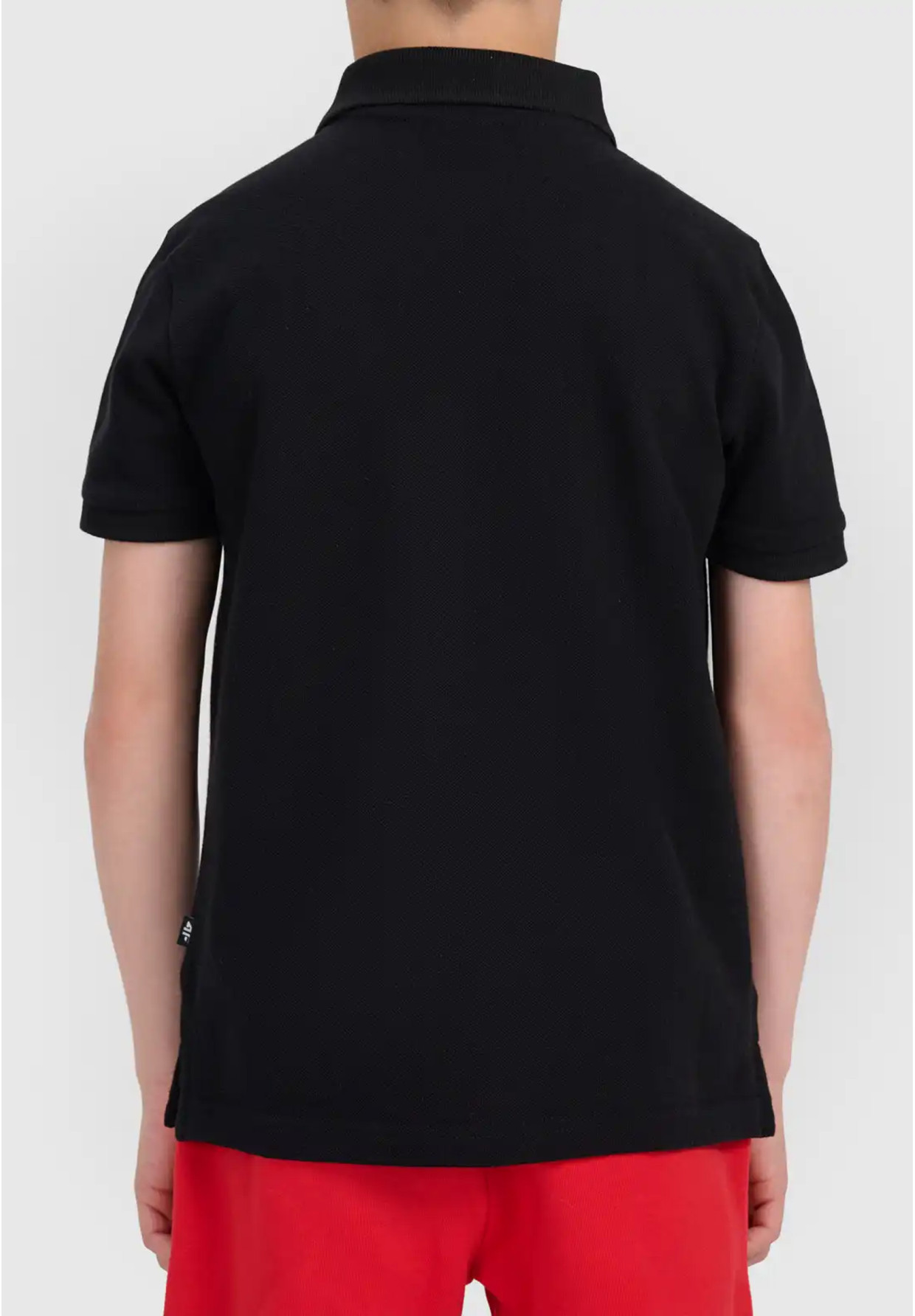 Koszulka Chłopięca 4F T-shirt Polo Z Kołnierzem Czarny 4FJWSS26TPTSM662