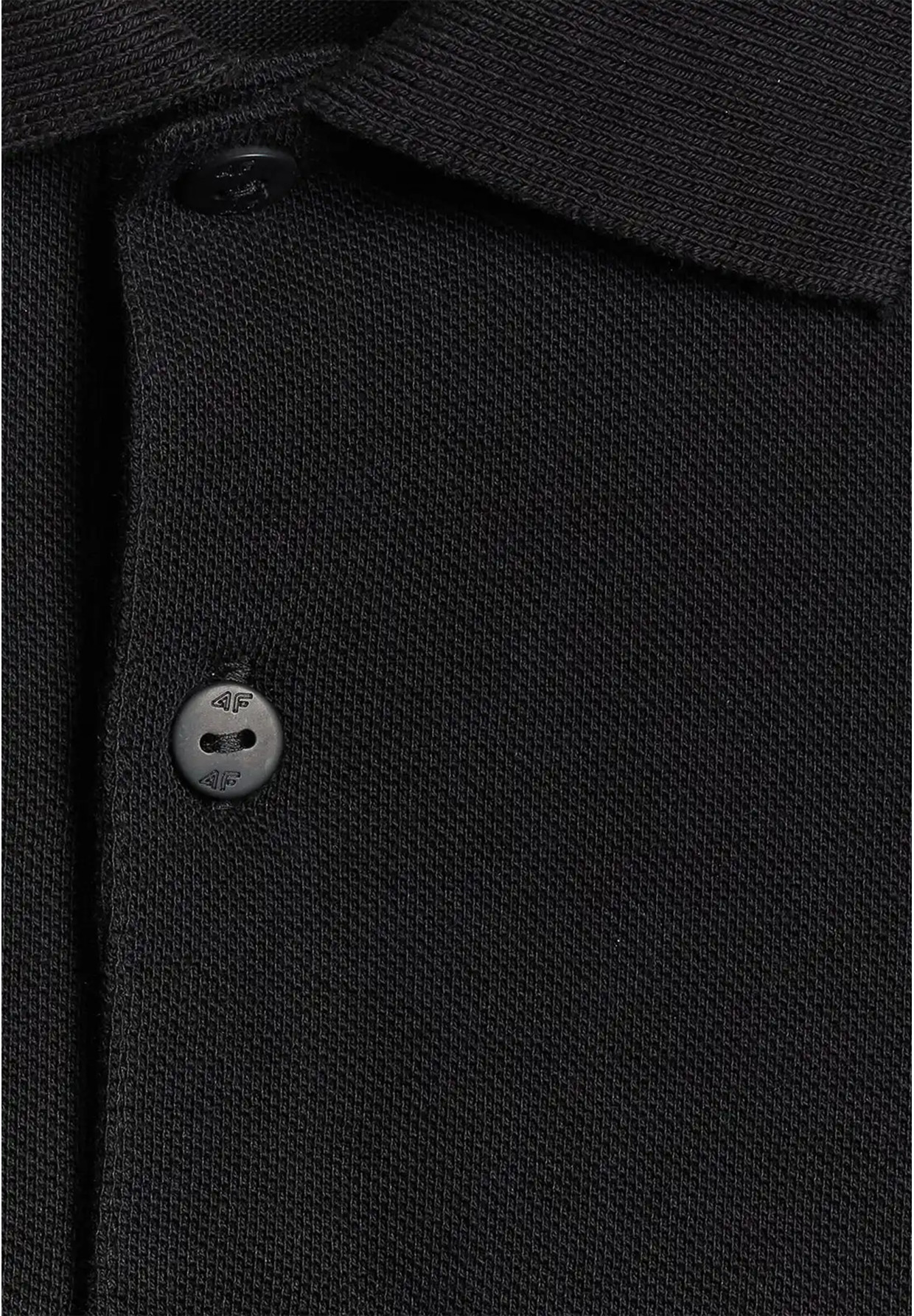 Koszulka Chłopięca 4F T-shirt Polo Z Kołnierzem Czarny 4FJWSS26TPTSM662