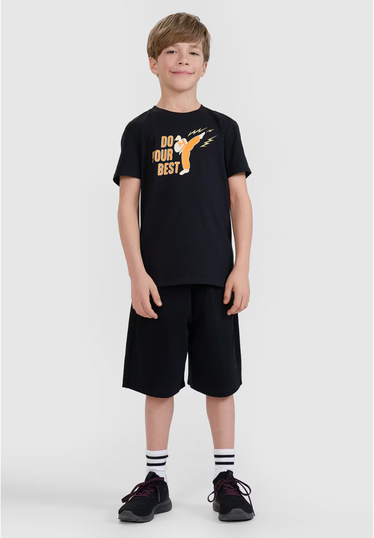 Koszulka Chłopięca 4F T-shirt Z Nadrukiem Regular Czarny 4FJRSS25TTSHM2643