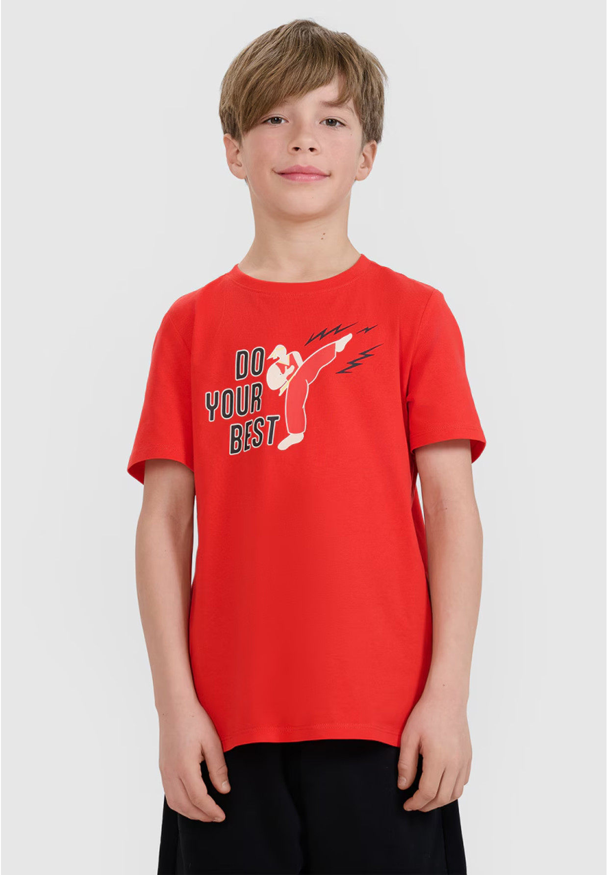 Koszulka Chłopięca 4F T-shirt Z Nadrukiem Regular Czerwony 4FJRSS25TTSHM2643