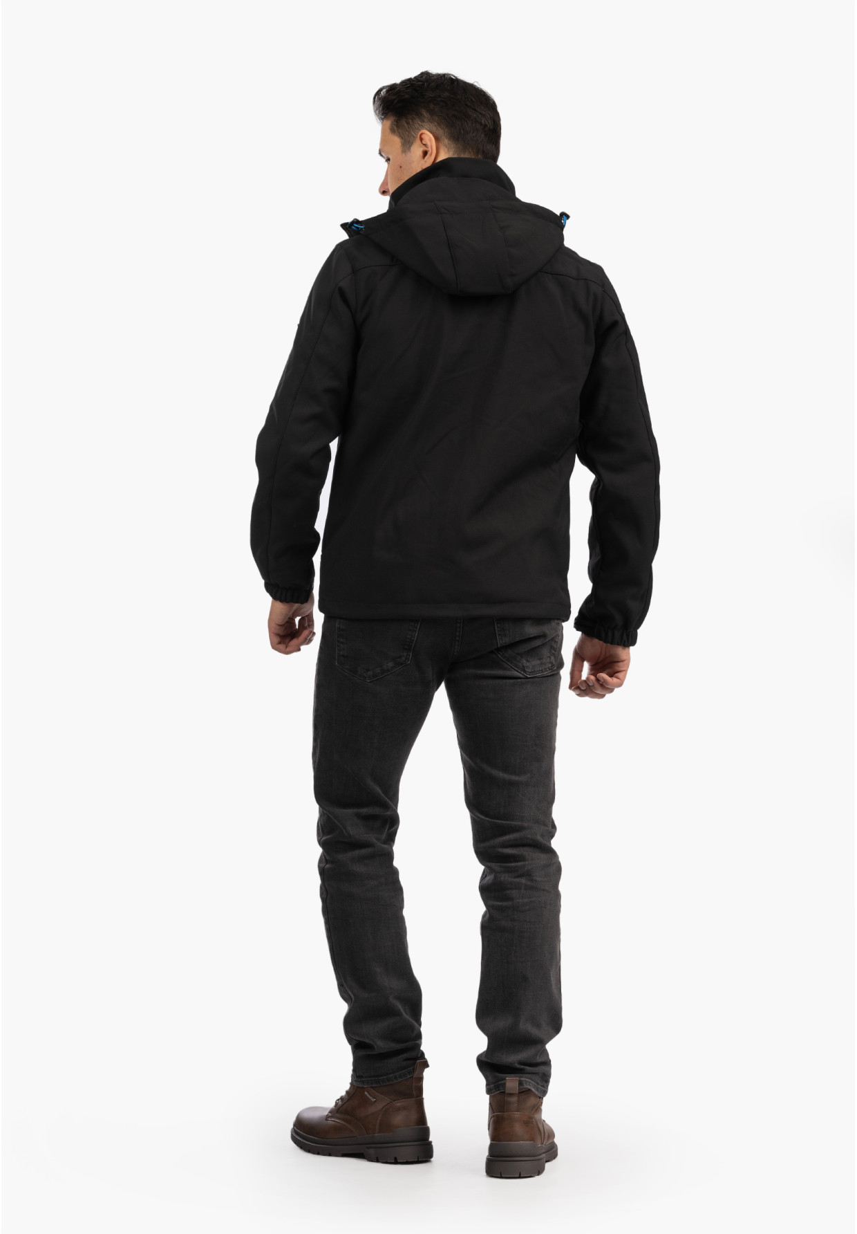 Kurtka Męska Niecieplana Softshell Wiosenna Pianka Lekka Czarna Freestep