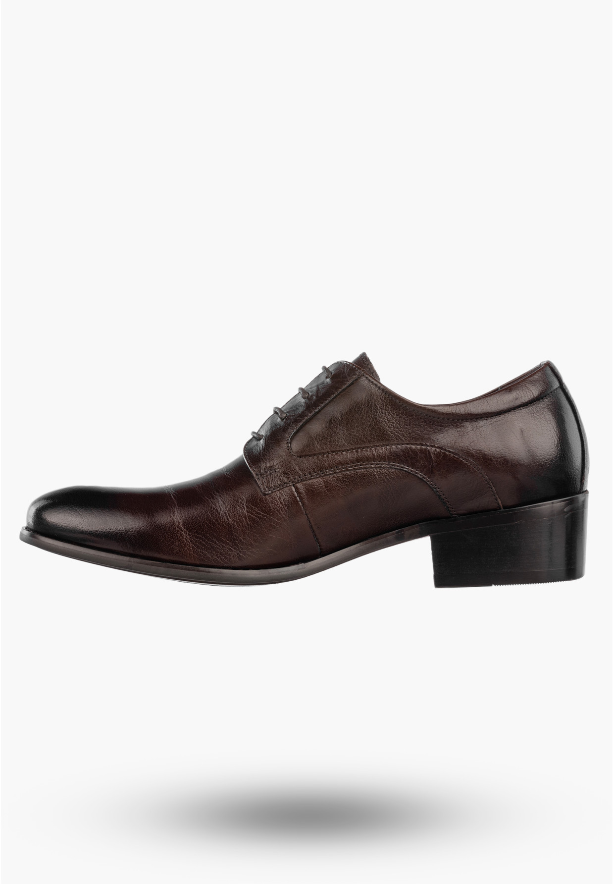 Buty Męskie JOHN DOUBARE Skórzane Półbuty Wizytowe Brązowe C179-P57-A02