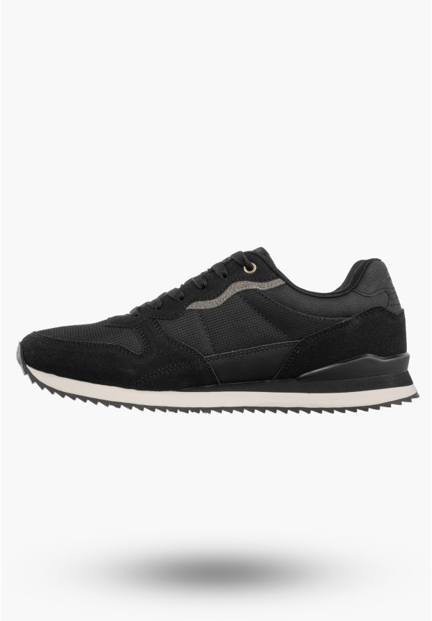 Sneakersy Męskie Buty Sportowe Lekkie Wygodne Półbuty Czarne AMERICAN CLUB AA53
