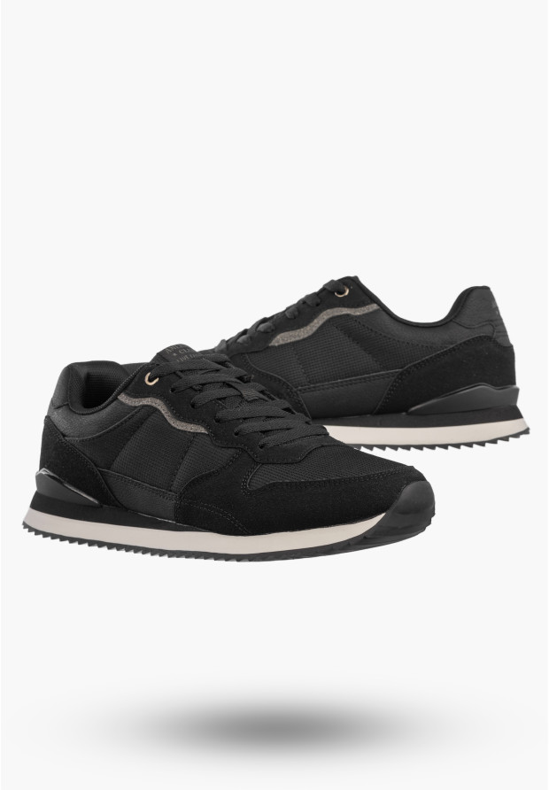 Sneakersy Męskie Buty Sportowe Lekkie Wygodne Półbuty Czarne AMERICAN CLUB AA53