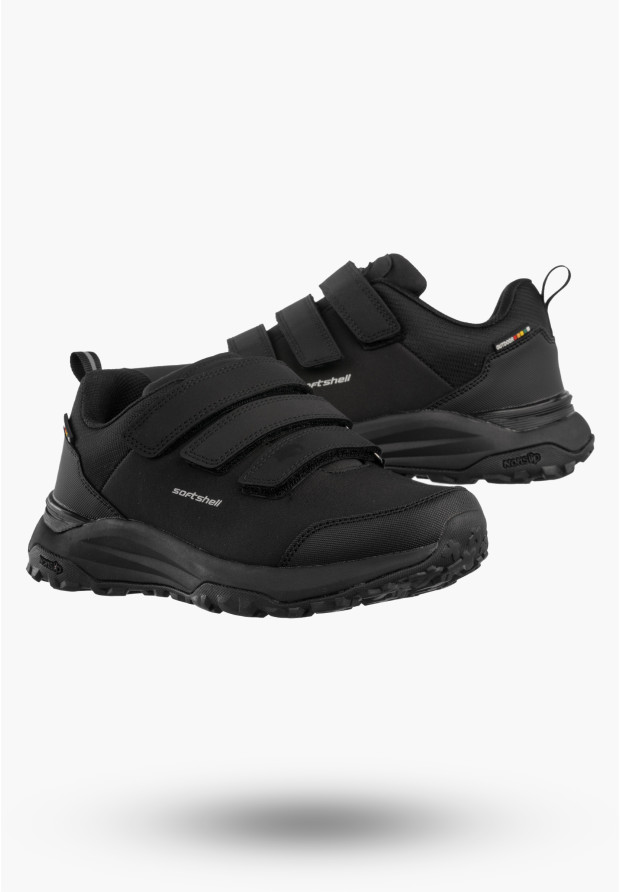 Buty Trekkingowe Męskie Sportowe Softshell Na Rzepy Czarne AMERICAN CLUB