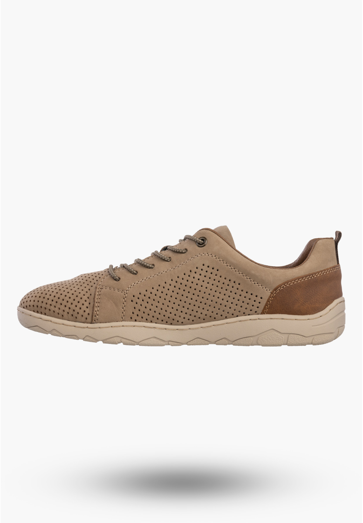 Buty Męskie RIEKER Półbuty Skórzane Sportowe Sneakersy Beżowe 08315-64