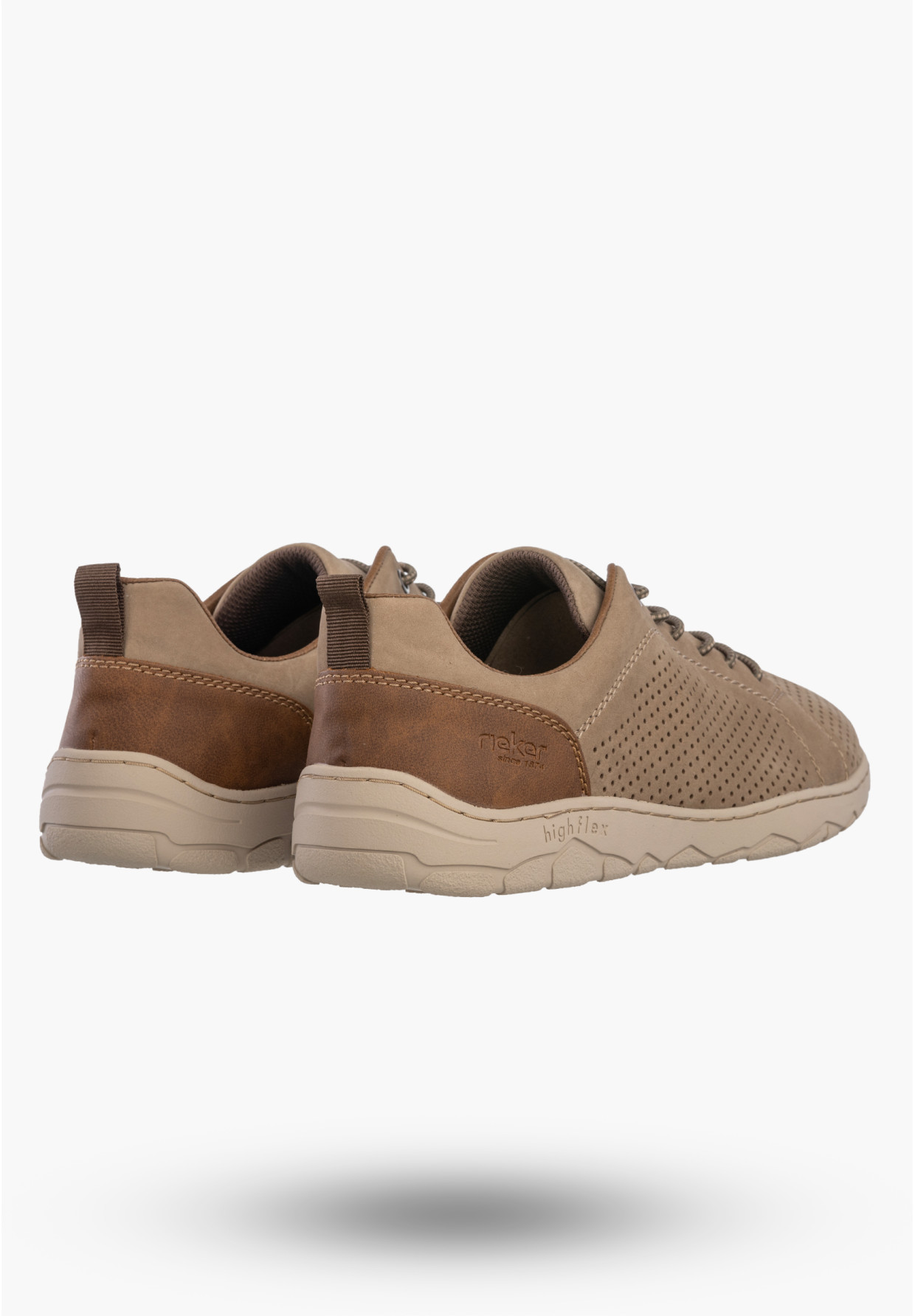 Buty Męskie RIEKER Półbuty Skórzane Sportowe Sneakersy Beżowe 08315-64