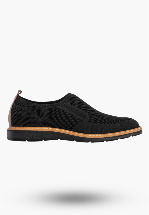 Sneakersy Męskie Buty Sportowe Wygodne Wsuwane Półbuty Czarne IGI&CO 1103700