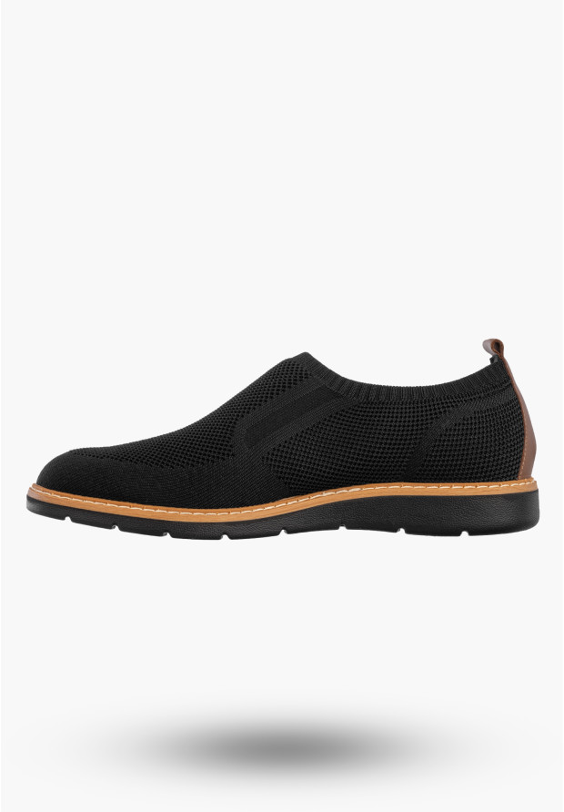 Sneakersy Męskie Buty Sportowe Wygodne Wsuwane Półbuty Czarne IGI&CO 1103700