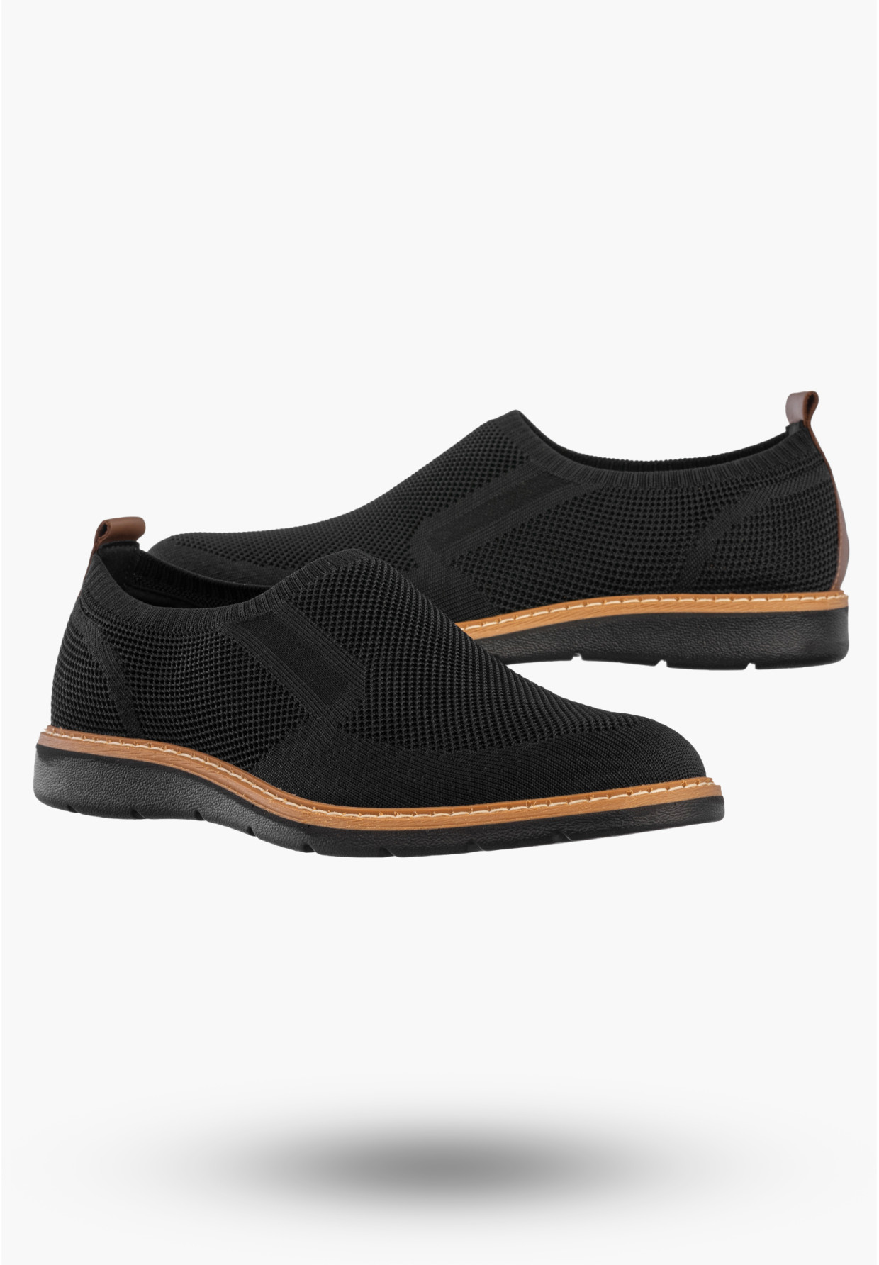 Sneakersy Męskie Buty Sportowe Wygodne Wsuwane Półbuty Czarne IGI&CO 1103700