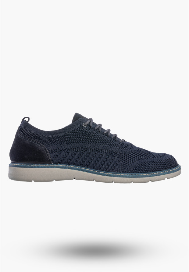 Półbuty Męskie Buty Eleganckie Sneakersy Skóra Naturalna Granatowe IGI&CO 1104011